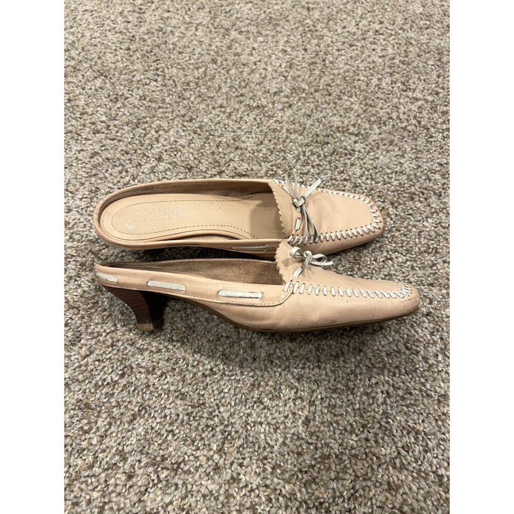 Franco Sarto Leather Slip-On Heels Size 6